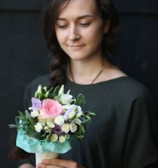 Сердце из роз "С любовью..."