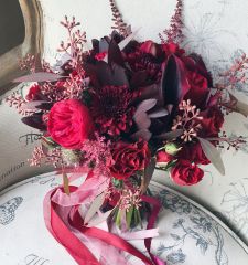 Марсала свадебные букеты